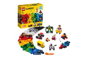 LEGO Classic Steinebox mit Rädern, Bausteine für Kinder