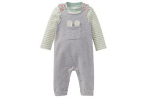 Hippo & Rabbit 2-tlg. Set Latzhose und Shirt in Größe 86/92