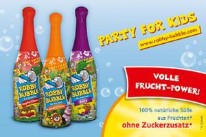 Robby Bubble Kindergetränk Party-Paket + Stickersammlung