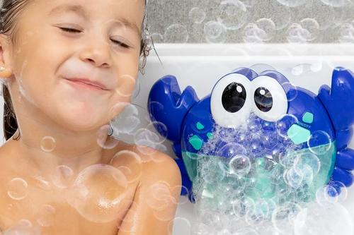InnovaGoods Badespielzeug Seifenblasen-Krabbe mit Musik