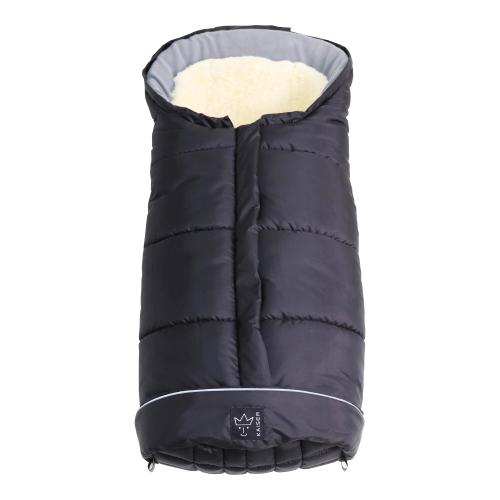 Kaiser Thermo-Fußsack Sheepy II mit Lammfelleinlage für Kinderwagen, Buggy schwarz