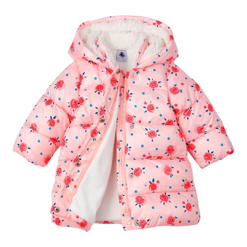 Petit Bateau Steppjacke mit Kapuze Blumen