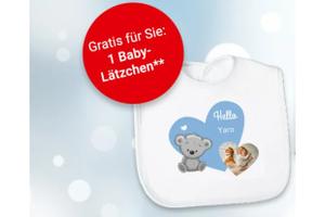 Gratis Babylätzchen + bis CHF 30.- Rabatt